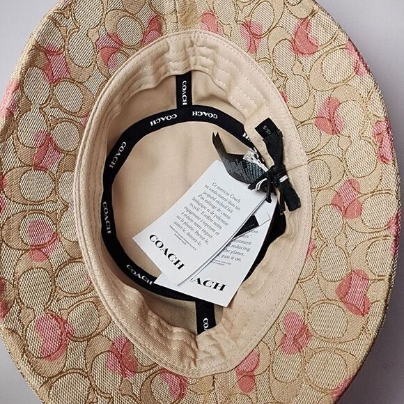 Coach Signature Heart Print Bucket Hat Size XS/S CP354 NWT - Picture 3 of 4